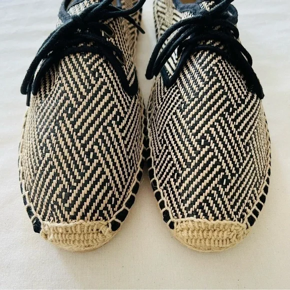 Soludos Lace Up Espadrilles In Black Natural - Flats - Picture 7 of 15